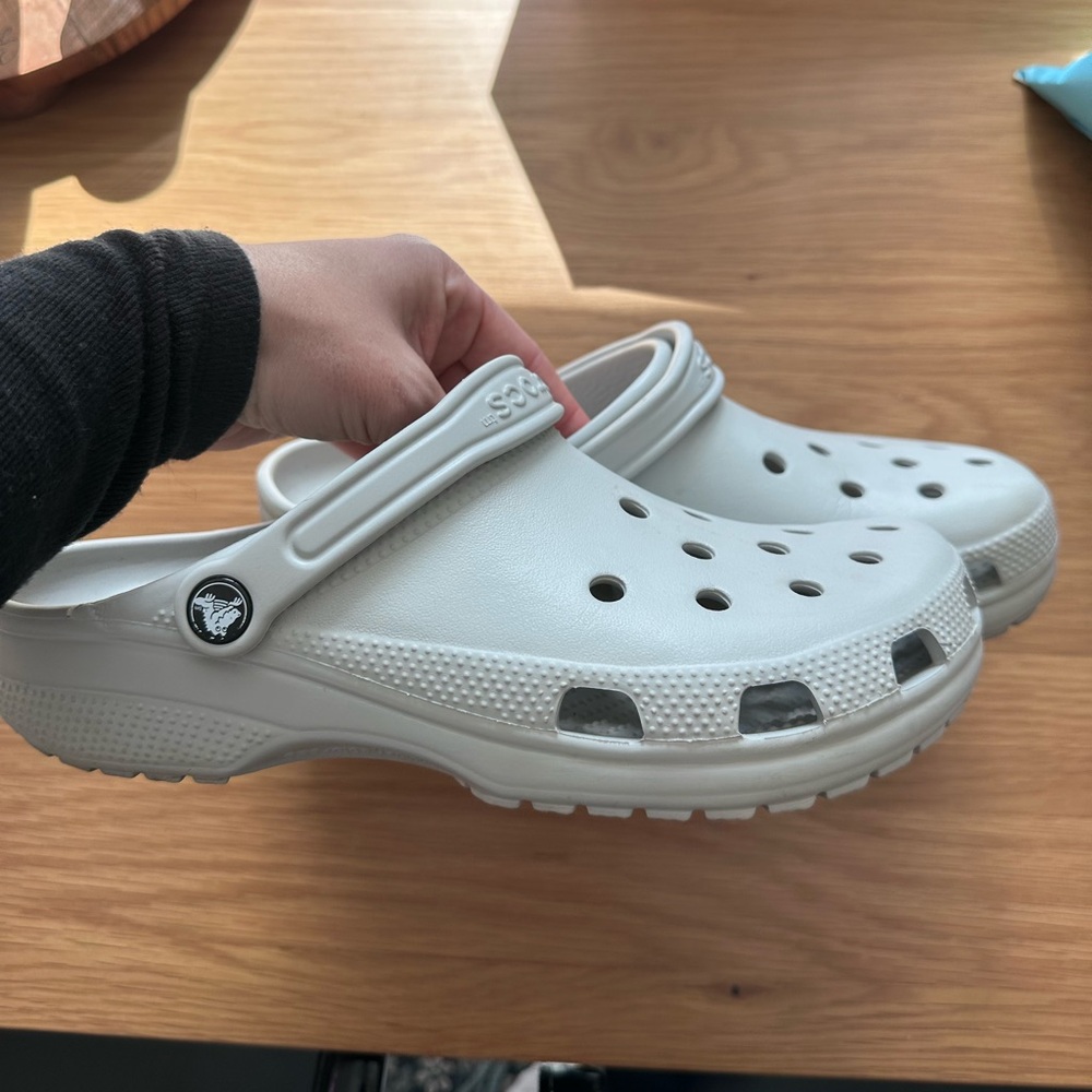 CROCS Light Gray Classic Clogs - Picture 7 of 8